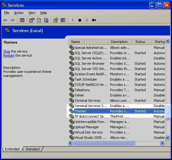 Windows Themes Service